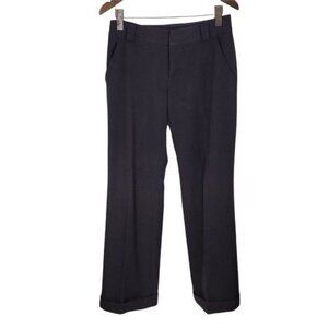 Sundance‎ Black Wide Leg Dress Cuffed Pants Women's Size 4